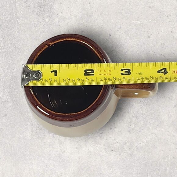 Vintage Brown Drip Stoneware Mugs Set of 5 Taiwan Coffee Cups Rustic Retro MCM - Picture 8 of 8